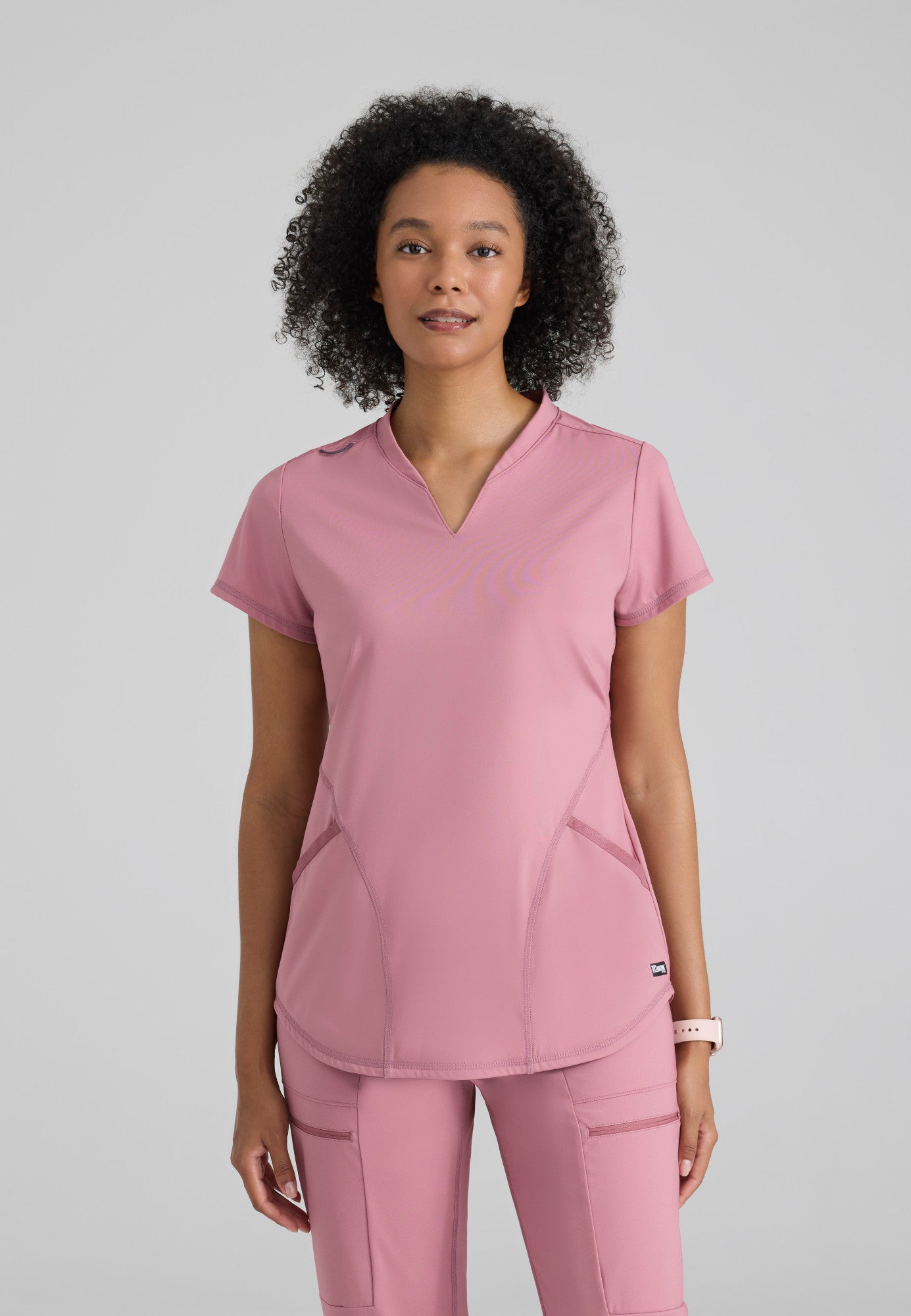 Define Knit Top - Canyon Pink - Jen's Scrubs